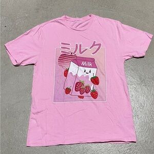 Georgenotfound Merch Japanese Anime Strawberry Milk Shake T-Shirt